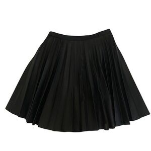 FAUX Leather Pleated Skirt